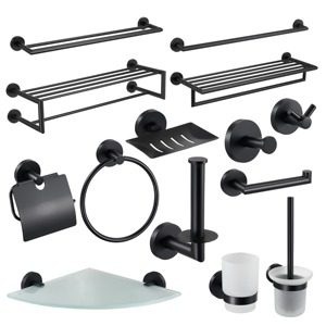 bathroom accessories black